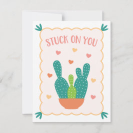 Tarjeta El día de San Valentín Cactus