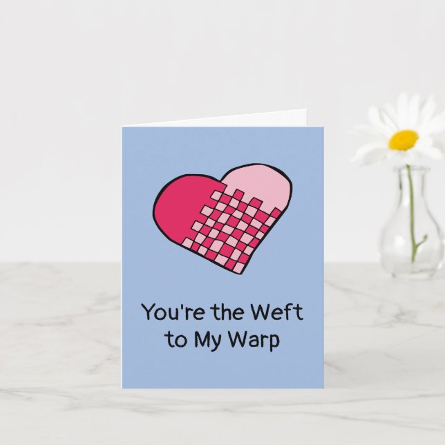 Tarjeta El día de San Valentín cardíaco trenzado rojo y ro (Planta pequeña)