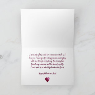 Tarjeta el día de San Valentín con dos corazones a