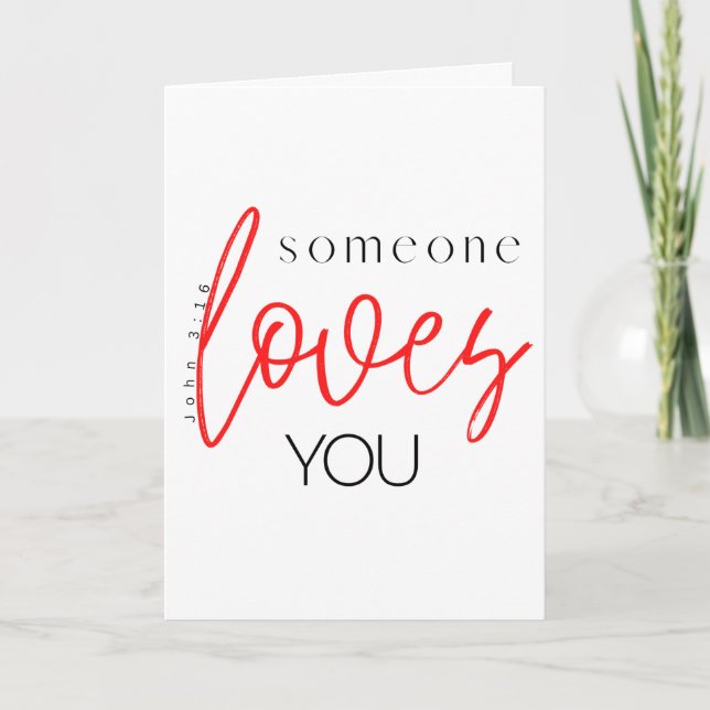 Tarjeta El día de San Valentín cristiana (Anverso)
