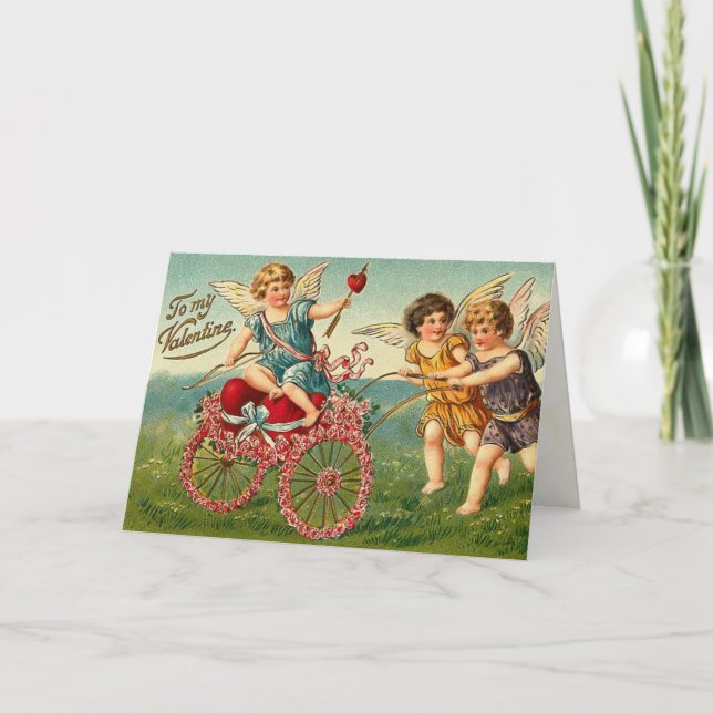 Tarjeta El día de San Valentín Cupido de Victoria (Anverso)