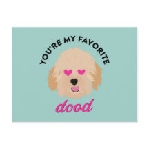 Tarjeta El día de San Valentín Cupy Goldendoodle