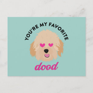 Tarjeta El día de San Valentín Cupy Goldendoodle