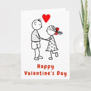 Tarjeta El día de San Valentín Cute Couple