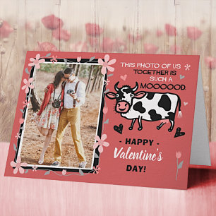 Tarjeta El día de San Valentín Cute Cow Personalizado Pare