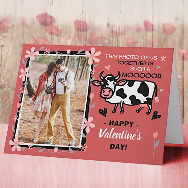 Tarjeta El día de San Valentín Cute Cow Personalizado Pare (Subido por el creador)