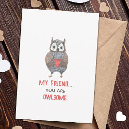 Tarjeta El día de San Valentín de Amigo de Lechuza