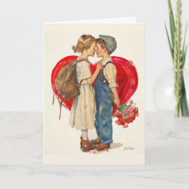 Tarjeta El día de San Valentín de amor en flor