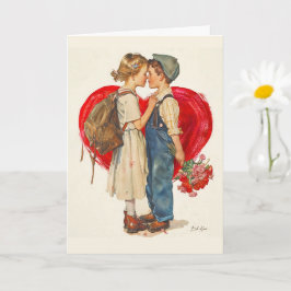 Tarjeta El día de San Valentín de amor en flor