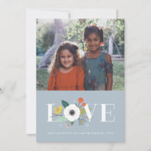 Tarjeta El día de San Valentín de amor floral - Az