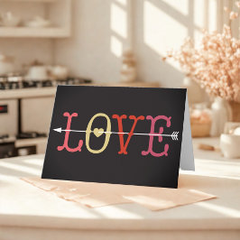 Tarjeta El día de San Valentín de amor retro