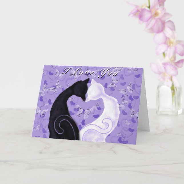 Tarjeta El día de San Valentín de amor romántica p (Orquídea)