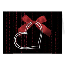 Tarjeta El día de San Valentín de amor Silver Hear