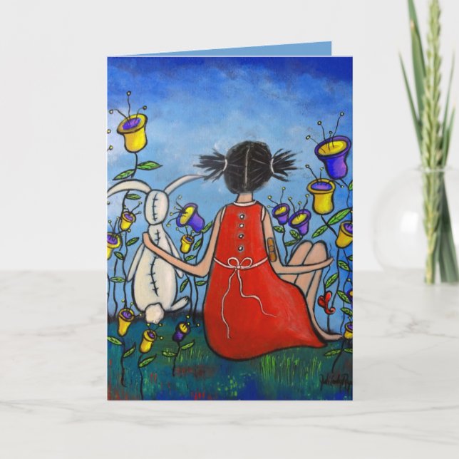 Tarjeta El día de San Valentín de arte original de (Anverso)