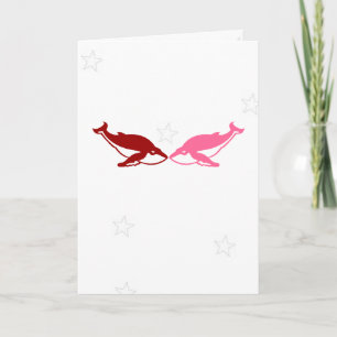 Tarjeta El día de San Valentín de ballenas