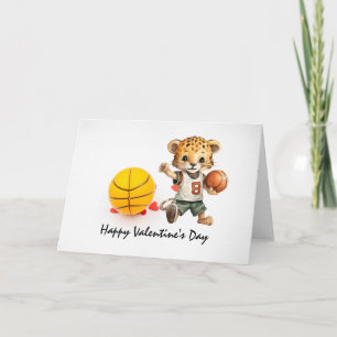 Tarjeta El día de San Valentín de baloncesto Baloncesto co