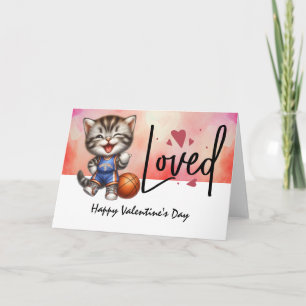 Tarjeta El día de San Valentín de baloncesto Baloncesto co