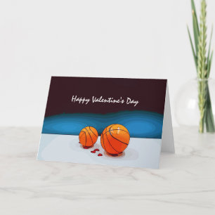 Tarjeta El día de San Valentín de baloncesto Baloncesto co