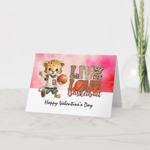 Tarjeta El día de San Valentín de baloncesto Baloncesto co