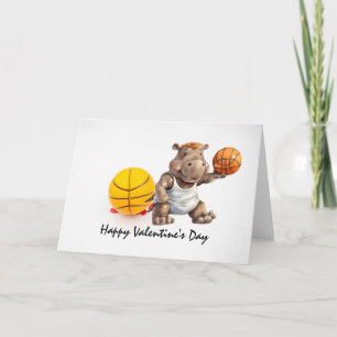 Tarjeta El día de San Valentín de baloncesto Baloncesto co