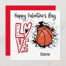 El día de San Valentín de baloncesto de jugador co