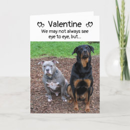 Tarjeta El día de San Valentín de barras de perro