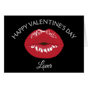 Tarjeta El día de San Valentín de Beso de los Lips