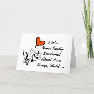 Tarjeta El día de San Valentín de canciones de amo