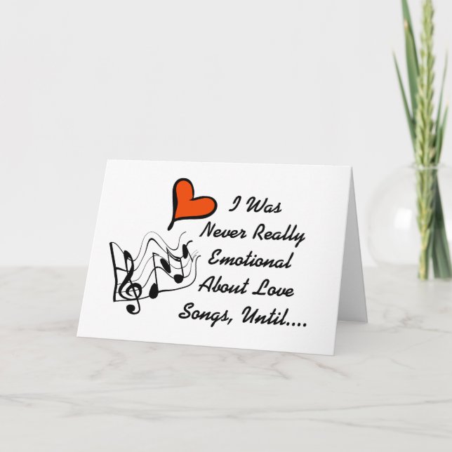 Tarjeta El día de San Valentín de canciones de amo (Anverso)