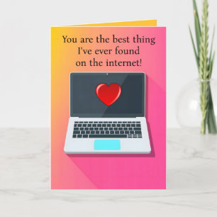 Tarjeta El día de San Valentín de citas de Internet para p