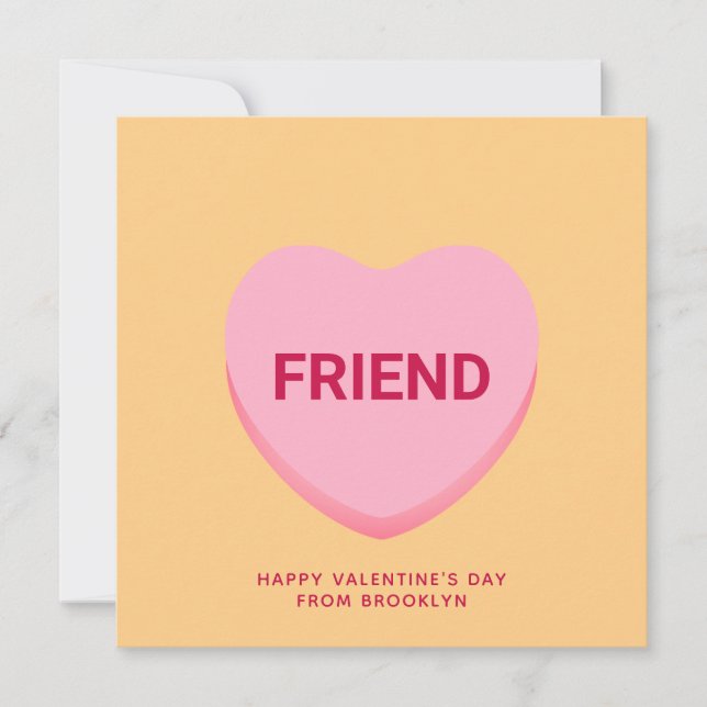 Tarjeta El día de San Valentín de corazón de conversación  (Anverso)