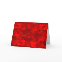 Tarjeta El día de San Valentín de corazones de nie