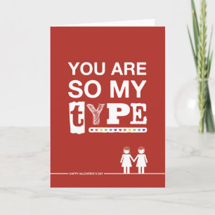 Tarjeta El día de San Valentín de diseño no direct