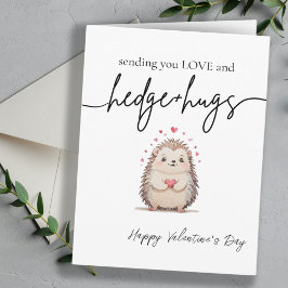 Tarjeta El día de San Valentín de edgehog acuático simple 