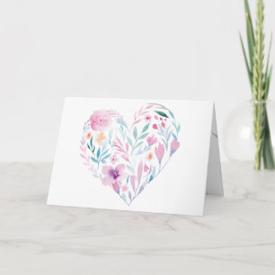 Tarjeta El día de San Valentín de Flores de Corazó