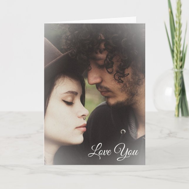 Tarjeta El día de San Valentín de fotografía de pa (Anverso)