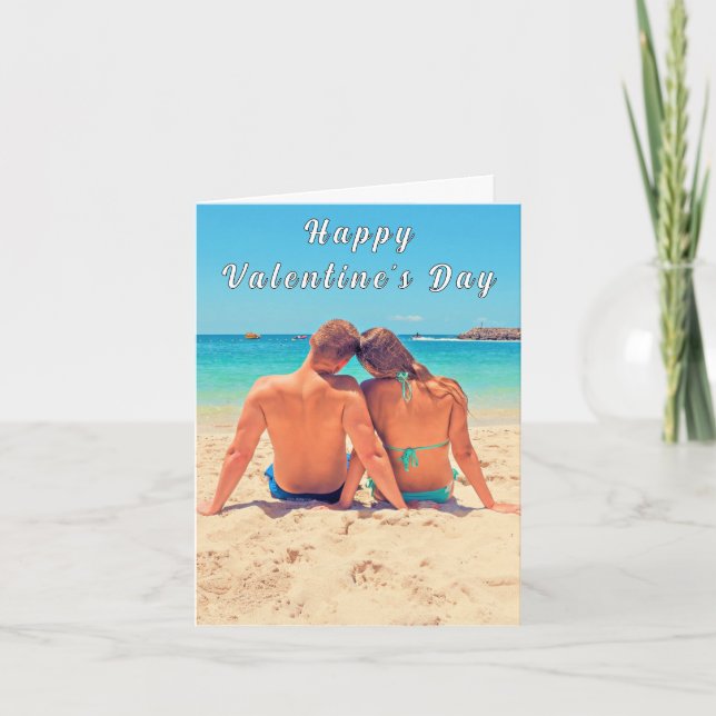 Tarjeta El día de San Valentín de fotos personalizado tarj (Anverso)