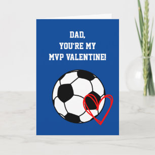 Tarjeta El día de San Valentín de fútbol de papá