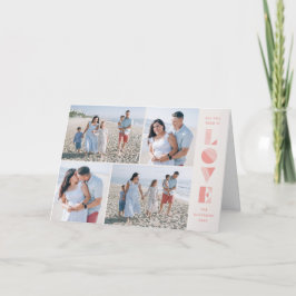 Tarjeta El día de San Valentín de Geo Love 4-Photo