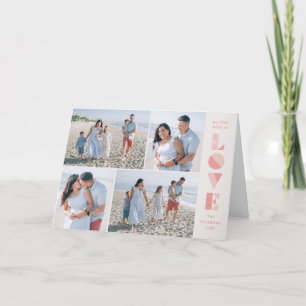 Tarjeta El día de San Valentín de Geo Love 4-Photo