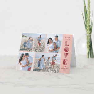 Tarjeta El día de San Valentín de Geo Love 4-Photo