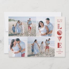 Tarjeta El día de San Valentín de Geo Love 4-Photo