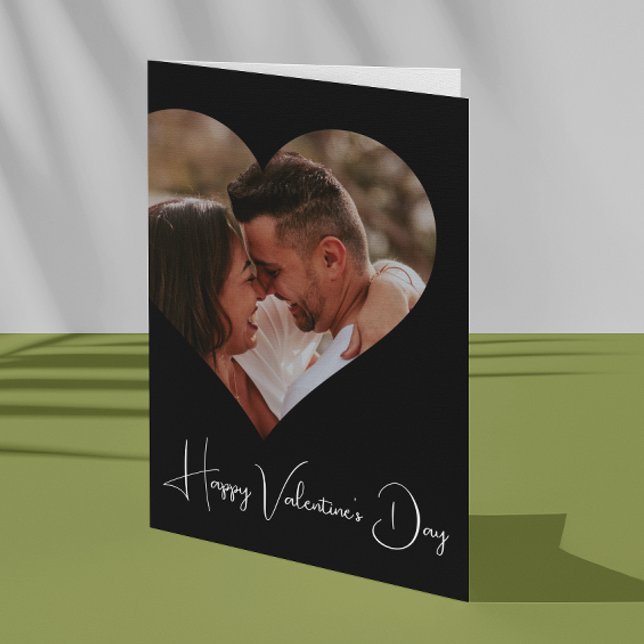 Tarjeta El día de San Valentín de guiones modernos y fotog (Subido por el creador)