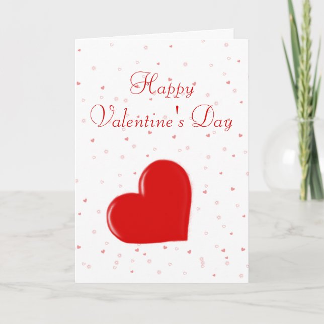 Tarjeta El día de San Valentín de Heart Confetti (Anverso)