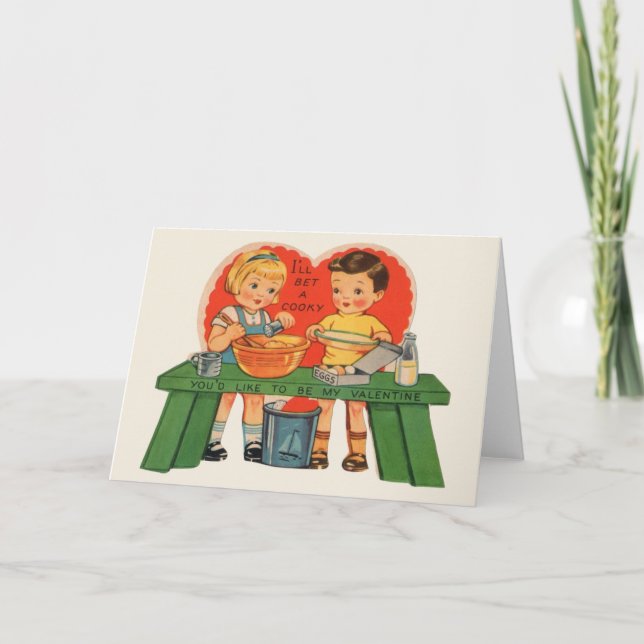 Tarjeta El día de San Valentín de hormigón de coci (Anverso)