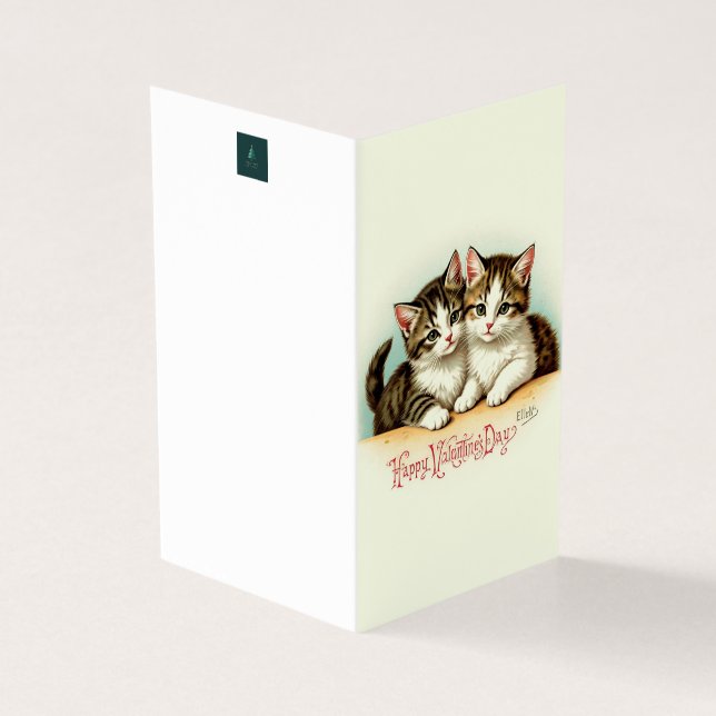 Tarjeta El día de San Valentín de la época Kittens Blank G (Exterior)