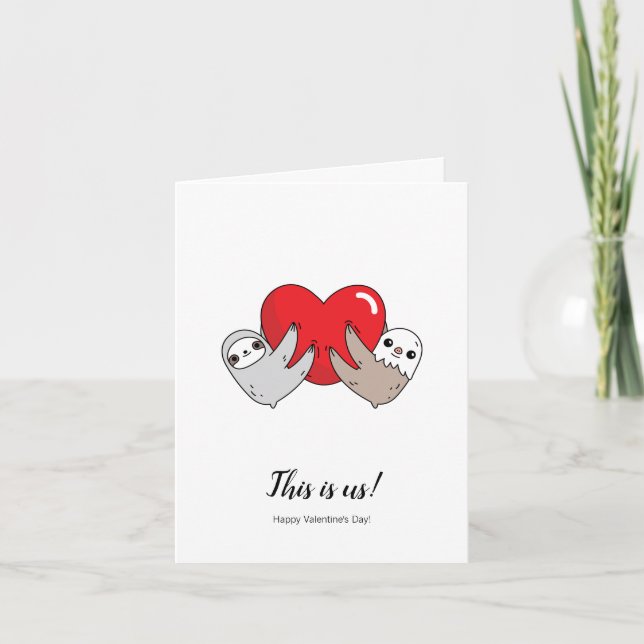 Tarjeta El día de San Valentín de las locuras de amor (Anverso)