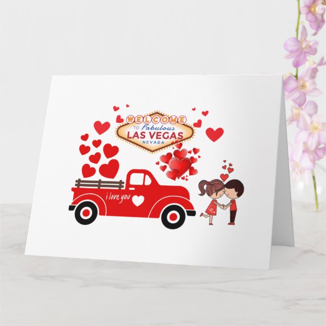 Tarjeta El día de San Valentín de Las Vegas (Orquídea)