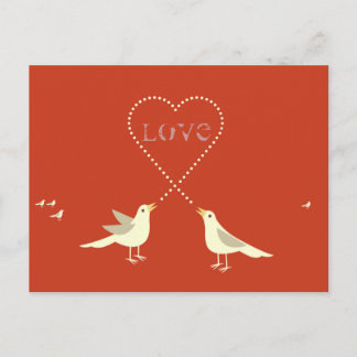 Tarjeta El día de San Valentín de Lovebirds