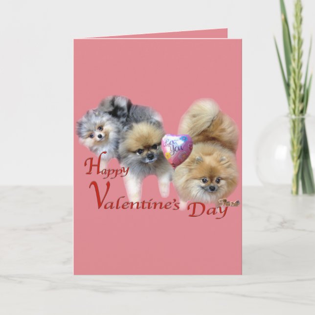 Tarjeta el día de San Valentín de My Pom Pals (Anverso)
